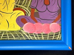Oil Painting Portrait Haiti Haitian Ethnic Folk Art Portrait Marketplace Village