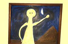 TAMAYO, Rufino. Original Painting „Hombre de noche“ Signed COA REDUCED PRICE
