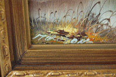 Vtg 70s Framed Original Morejon Forest & River Landscape Scene Oil Painting 8X10