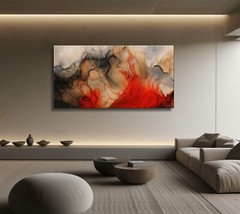 Abstract Modern Painting Canvas Wall Art Extra Large, Signed,Framed US ELOISExxx