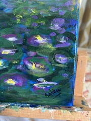 Landscape 11×14 Abstract Impression Original Fine Art Canvas, Monet