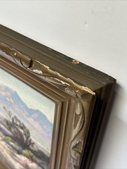 ANTIQUE DESERT PAINTING FINEST JOHN ANTHONY CONNER LANDSCAPE LISTED FAMOUS 1940