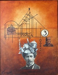 Mechanical Man, painting by Canace, 2008 Architectural.