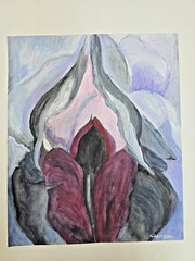 Watercolour Painting on Cardboard Flower 3 Size 60cmx50cm by KÜHHIRT 2003 – No Frame