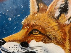9 x 12 Acrylic Painting on Canvas ….“ Fox in Winter“
