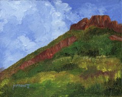 ORIGINAL ART HAND PAINTED APPALACHIAN TRAIL MOUNT ROGERS VA. USA BY SUE FURROW