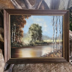 Vtg H.G. Westlund Signed Oil Painting Bayou New Orleans LA Swamp Landscape