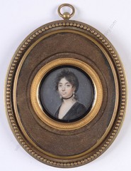Jacques Delaplace-Attrib. „Portrait of a young widow“, miniature, ca. 1805