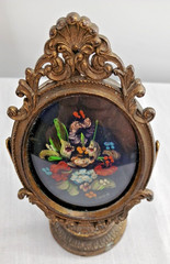 Vintage Italy Floral Original Oil Painting from Tara Productions Ornate Frame