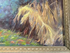 Louis Absalon „Abstract Scene“ Oil Painting – Signed And Framed