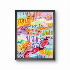 GERARD 11X14 IN-Abstract Expressionist Original Acrylic Painting Wood