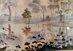 Mariano Ortuzar Watercolor on Paper Matted & Framed „18×15“