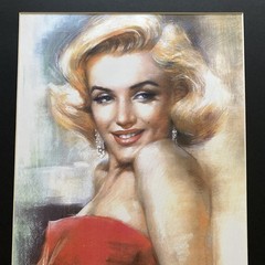Marilyn Monroe Original Handmade Painting/Drawing Signed by Artist Haiyan 16×20