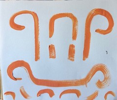 Original Acrylic Aztec Snake Portrait 11×14 Signed Loose Paper Abstract Fine Art