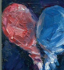 Lollipops 5×3 in. Oil on gessobord archival panel Hall Groat Sr.