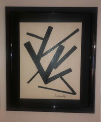 Hand Painted Acrylic Abstract Art by Fran Bernholz – (1) 16″x20″ Framed