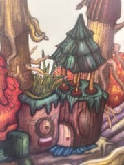 Original Oil Pastel Fantasy Landscape Donna Crotchett 1980 Signed Matted/Framed