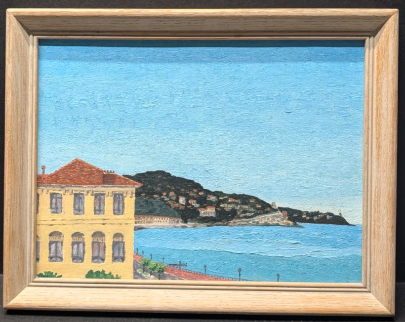 Early Michael Steele Churchman Painting 10″ x 13″ Seascape Signed M.S.C. 1951