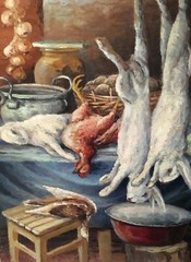 Oil Painting Unframed Hunting Still Life Cherkas A Original Painting Art n288