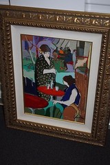 ORIGINAL ITZCHAK TARKAY HAND EMBELLISHED SERIGRAPH ON CANVAS