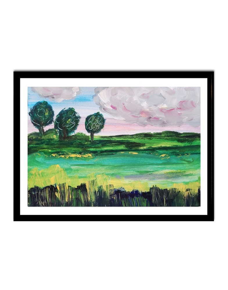 Elvi Original Landscape 12×9 Painting On Heavy paper Abstract Expressionism