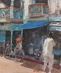 Watercolor Original Painting 12″ x 16″ „Puri, India“