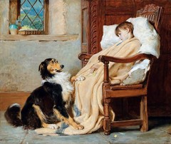 Briton Riviere Old Playfellows Reproduction – Giclee Canvas/Paper/Stretched