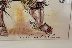 ELENA CASTELLANOS Original GAUCHO 24” X 18” Painting 1970