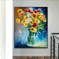 High Quality Large Oil painting Flowers Handpainted on canvas wall Decor Art 36″