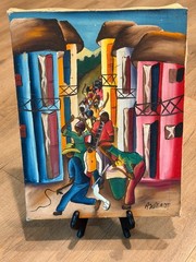 Original Caribbean Painting – Dance Parade on Stretched Canvas – Artist Signed
