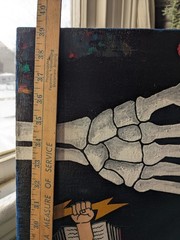 ‚Out Of Darkness‘ Original Painting Collage Outsider Art 39″X 27″ Christian Art