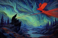 Leonid Afremov WEAVING THE NORTHE Oil Painting 48″x32″ by Official Studio GICLEE