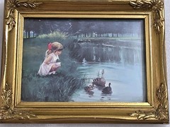 1991 Donald Zolan Morning Discovery Ornate Gilded Frame Litho 7”x8.5” #C2069