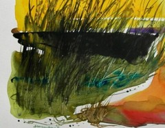 ORIGINAL Landscape WATERCOLOR Painting JMW art John Williams Expressionism