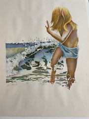 Ronald (Ron) William Bolt. (Canadian, 1938-) “Surf Chaser II” Serigraph , #4/100