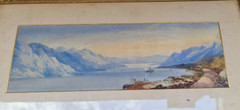 Continental Watercolour C 1827/37 Signed Moia in original Gesso Frame
