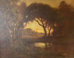 GORDON COUTTS ANTIQUE CALIFORNIA TONALIST VINTAGE LANDSCAPE EARLY OIL PAINTING