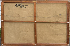 Karl Age Ruget Brutalist Abstract Mixed Media Painting, 1960