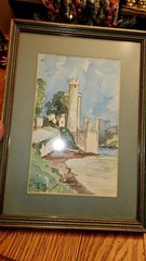 Vintage Pair Irish Watercolor Paintings – Blarney Castle (County Cork) –…