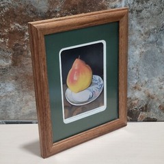 Framed Print Pear On A Plate Oil On Canvas by American Artist Joseph Stella 1925