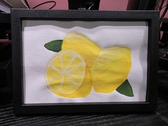 ORIGINAL PAINTING | „Lemons“ | Gouache On Canvas | 4×6 | Jesnel-27