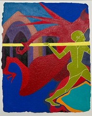 Original JANET BRAUN-REINITZ ‚Boys of Villa Giulia‘ PAINTING -Important Muralist