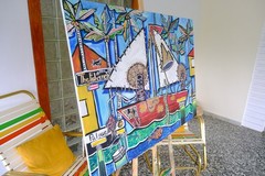 The Fishermen; Puerto Rico painting by One Kaas