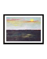Elvi Original Landscape 8×10 Painting Heavy paper Acrylic Sunset