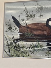 JOE GARCIA PAINTING DUCK BIRD NATURE POND LANDSCAPE REALISM REALISTIC FAMOUS