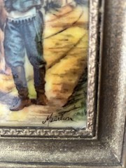 Enamel Art. Artini Signed Maurlion 9 1/2”. X 7 1/2”