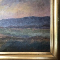 BREDSDORFF Axel 1883-1947 Dusk Landscape Oil Painting Signed