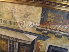 ORIGINAL SIGNED VINTAGE MARIEL CHAPOT LARGE FRENCH RESTAURANT OIL PAINTING