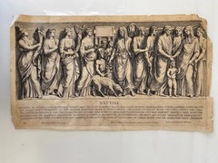 1693 Antique Pietro Santi BARTOLI Engraving NVPTIAE 17thC Fresco Collection Mark