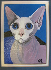 C2 ORIGINAL ACRYLIC PAINTING BY LJH „SIAMESE“ CAT KITTEN